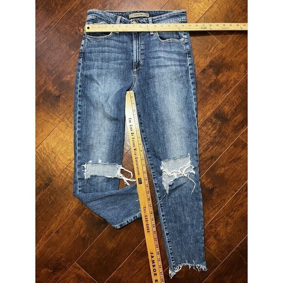 Joe’s Jeans Women 28 Charlie High Rise Skinny Ankle Raw Hem Blue - Picture 4 of 6